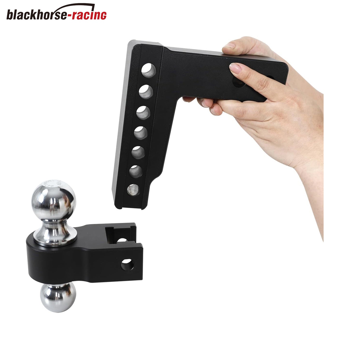 
                  
                    Adjustable Trailer Hitch Mount and 2" - 2-5/16" Ball, Fit 2 Inch Receiver, 6 Inch Drop and Rise for Heavy Duty Truck, 12500 LBS
                  
                
