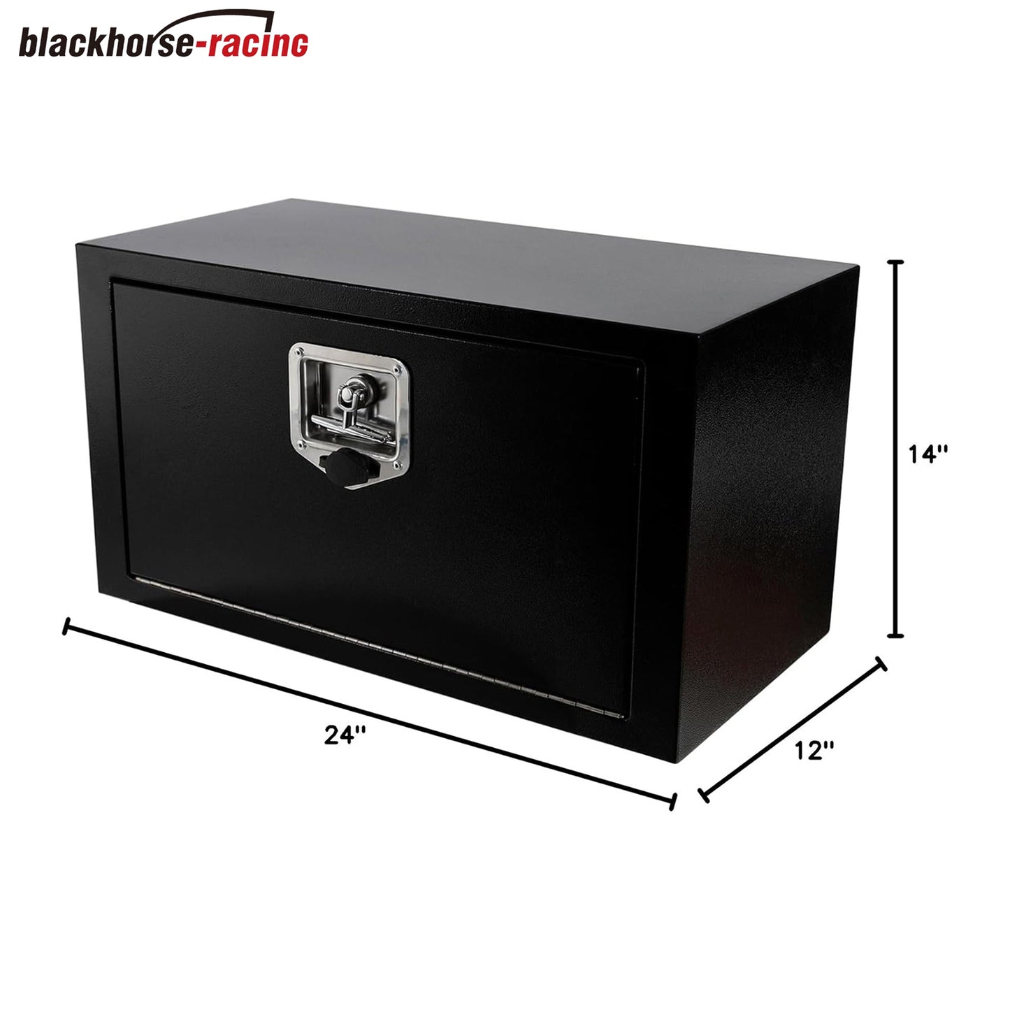 
                  
                    Black Steel Underbody Truck Tool Box with T-Handle Lock,Heavy Duty Truck Tool Box Truck Storage Organizer Tool Box Chest For Storage Smooth Surface,Waterproof-24"x 12"x 14" inch
                  
                
