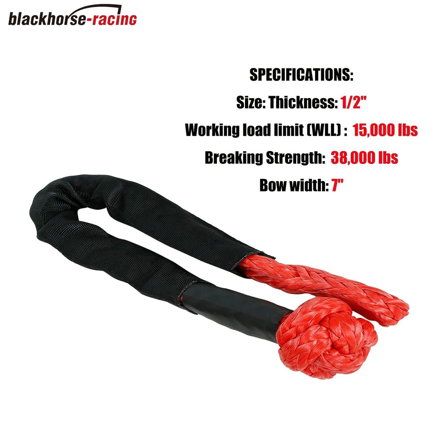 
                  
                    Heavy Duty Recovery Kit, 3" x 30' 14000lbs Tow Strap with 1/2" Soft Shackle Rope Synthetic Tow Recovery Strap 38,000LBS + 8 Ton Recovery Pulley Winch Snatch Block (Red)
                  
                