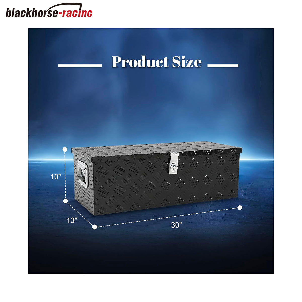 
                  
                    76.2 cm black aluminum base truck box with side handles – Heavy-duty pickup truck storage box – Trailer storage toolbox (76.2 × 33.0 × 25.4 cm)
                  
                