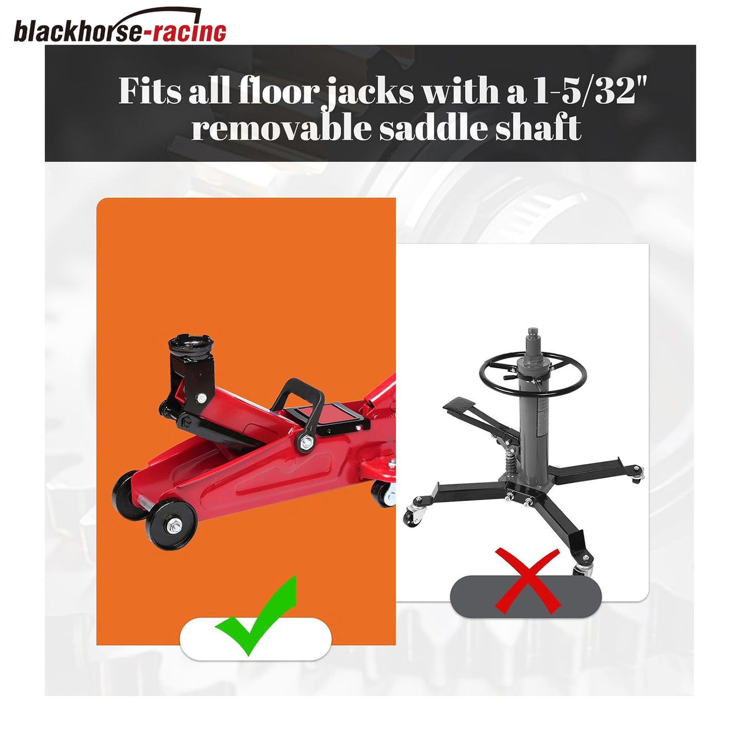
                  
                    Transmission Jack Adapeter, 1100lbs Gearbox Removal Adaptor for Hydraulic Floor Jack Conversion with 1-5/32" Removable Saddle Shaft and Double Safety Chains
                  
                