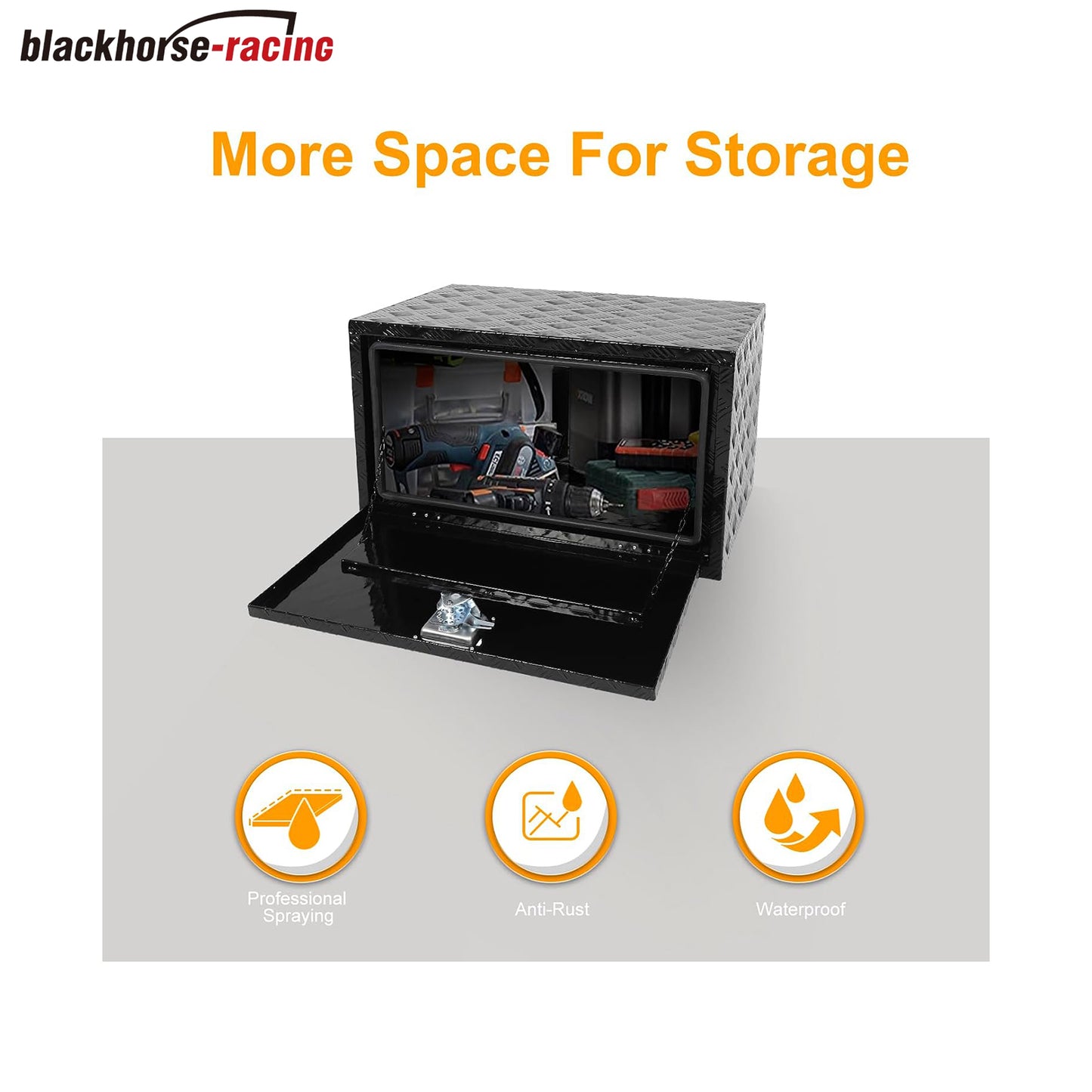 
                  
                    30-inch toolbox storage container with lock and key – suitable for pickup trucks, RVs, trailers, and heavy-duty waterproof black boxes.
                  
                