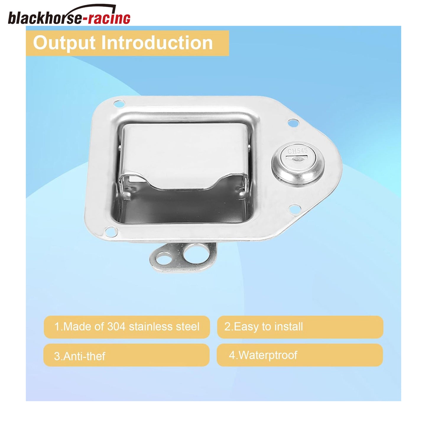 
                  
                    4.3 inch Truck Tool Box Latch Toolbox Replacement Stainless Steel Trailer Door Latch with Keys & Gasket,1 pcs
                  
                