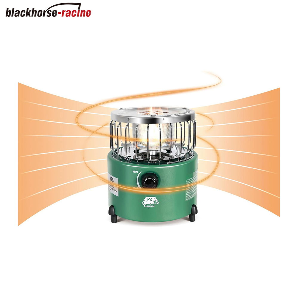 2 in 1 Portable Propane Heater and Stove, Outdoor Camping Liquefied Gas Stove, Ice Fishing Hiking Hunting Survival Emergency Tent Multifunctional Handheld Heater (Green)