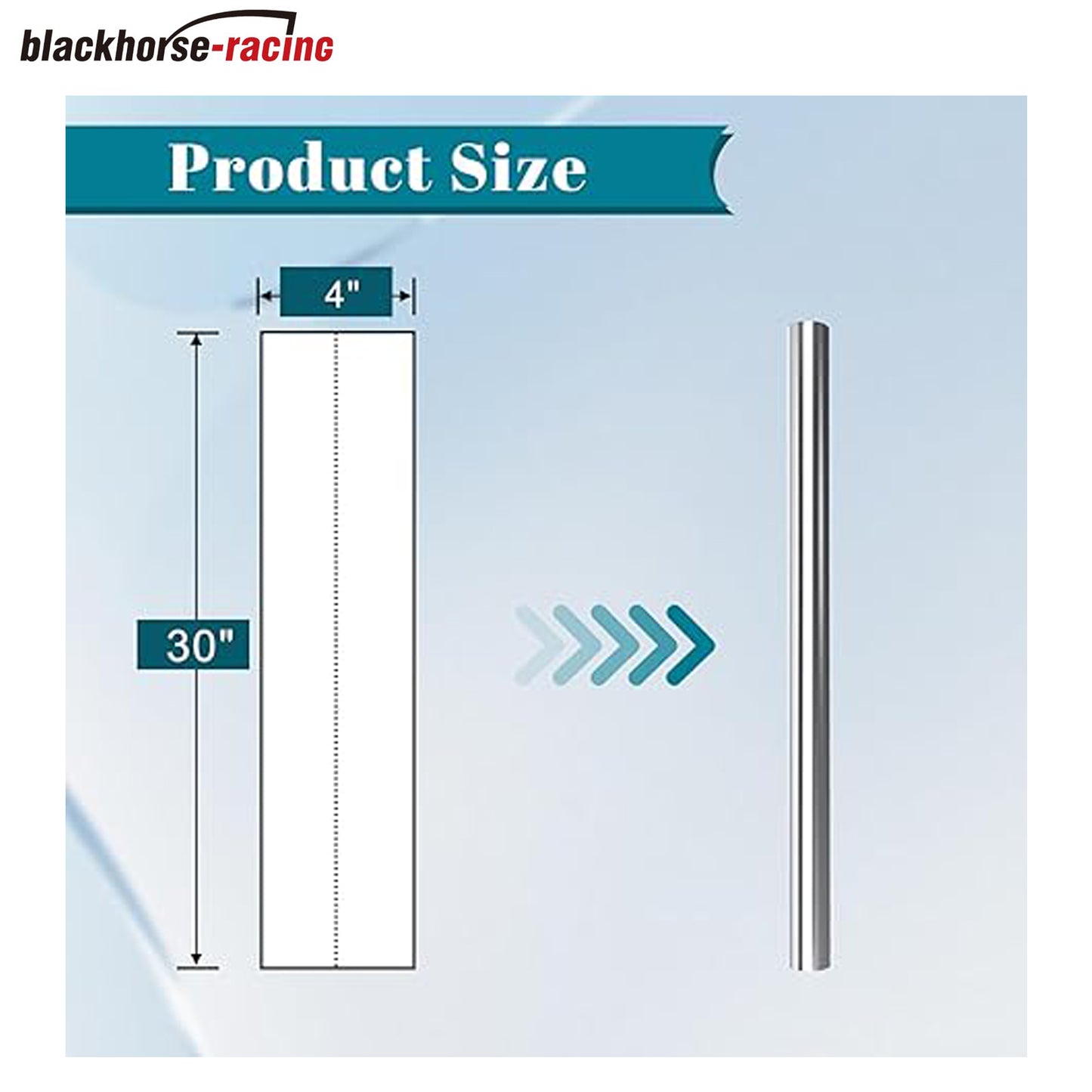 4" OD Mandrel Straight Exhaust Pipe,30" Long T304 Stainless Steel Mirror Polished 2-Inch Tubing Piping - www.blackhorse-racing.com
