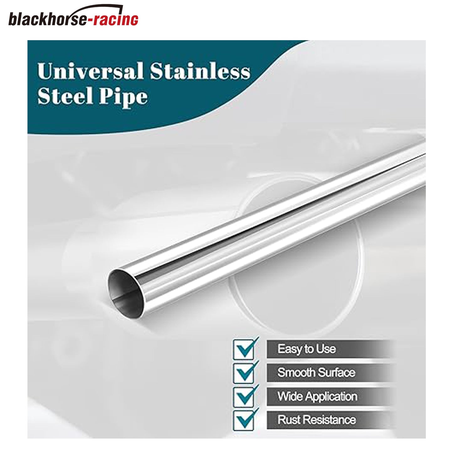 
                  
                    4" OD Mandrel Straight Exhaust Pipe,30" Long T304 Stainless Steel Mirror Polished 2-Inch Tubing Piping - www.blackhorse-racing.com
                  
                