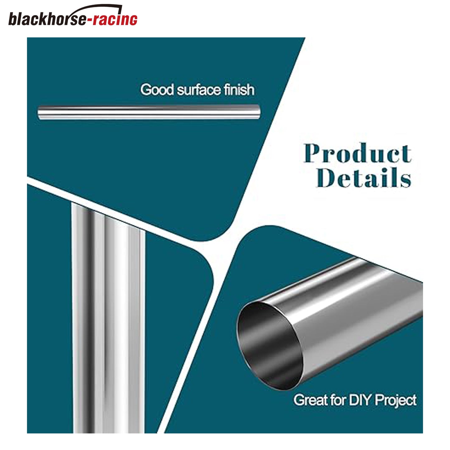 
                  
                    4" OD Mandrel Straight Exhaust Pipe,30" Long T304 Stainless Steel Mirror Polished 2-Inch Tubing Piping - www.blackhorse-racing.com
                  
                