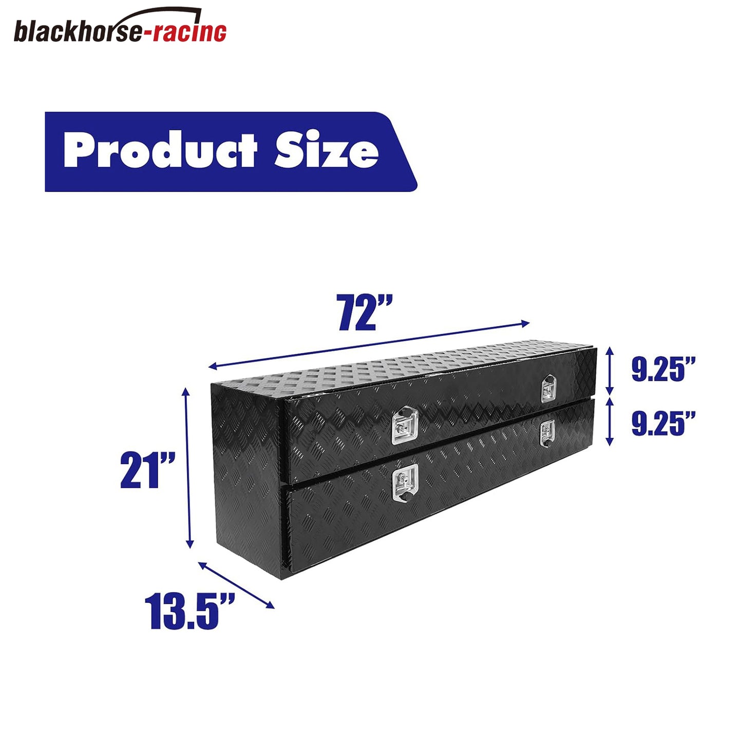 
                  
                    Aluminum Truck Tool Box w/Two Door,5 Bar Tread Truck Storage box w/Lock For Organization,Multifunction Black 72"x21"x15" Truck Toolboxes, For Truck,Trailer,RVs,Toolroom,Garage.
                  
                