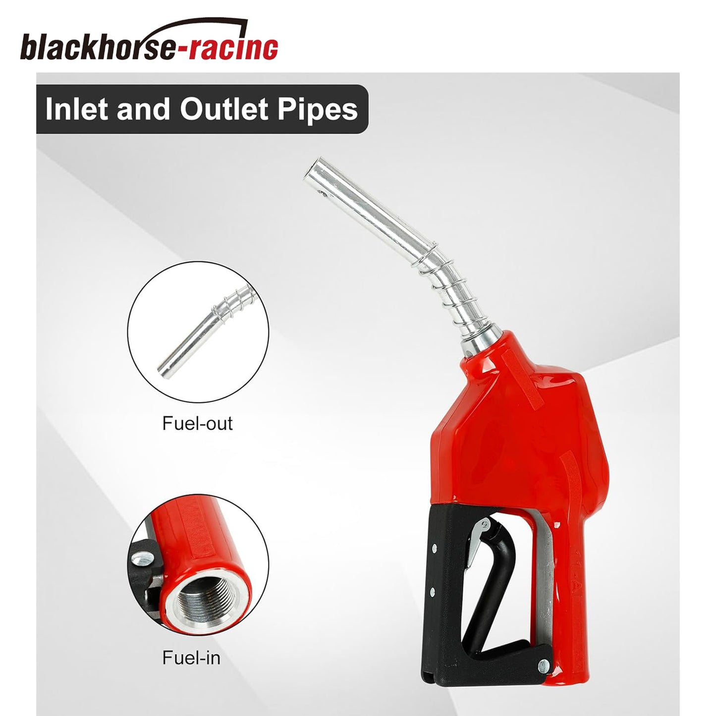 
                  
                    3/4" NPT Auto Fuel Nozzle, Auto Shut Off Fuel Nozzle with 3-speed Padlock, Spout 13/16" for Gasoline, Diesel, Biodiesel and Kerosene, Red
                  
                