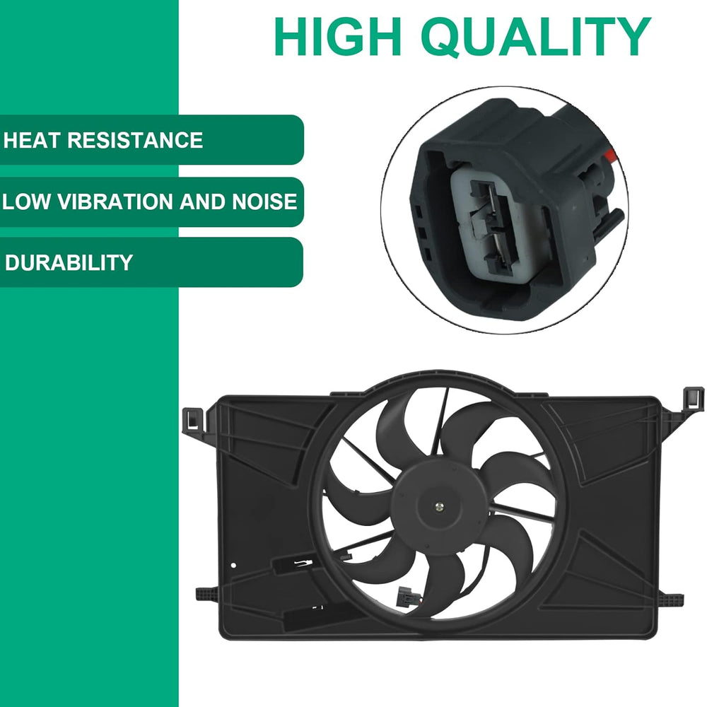 Radiator AC Condenser Cooling Fan Compatible with 2012-2017 Ford Focus 2.0L FO3115189 TYC622800 674-01053 622800