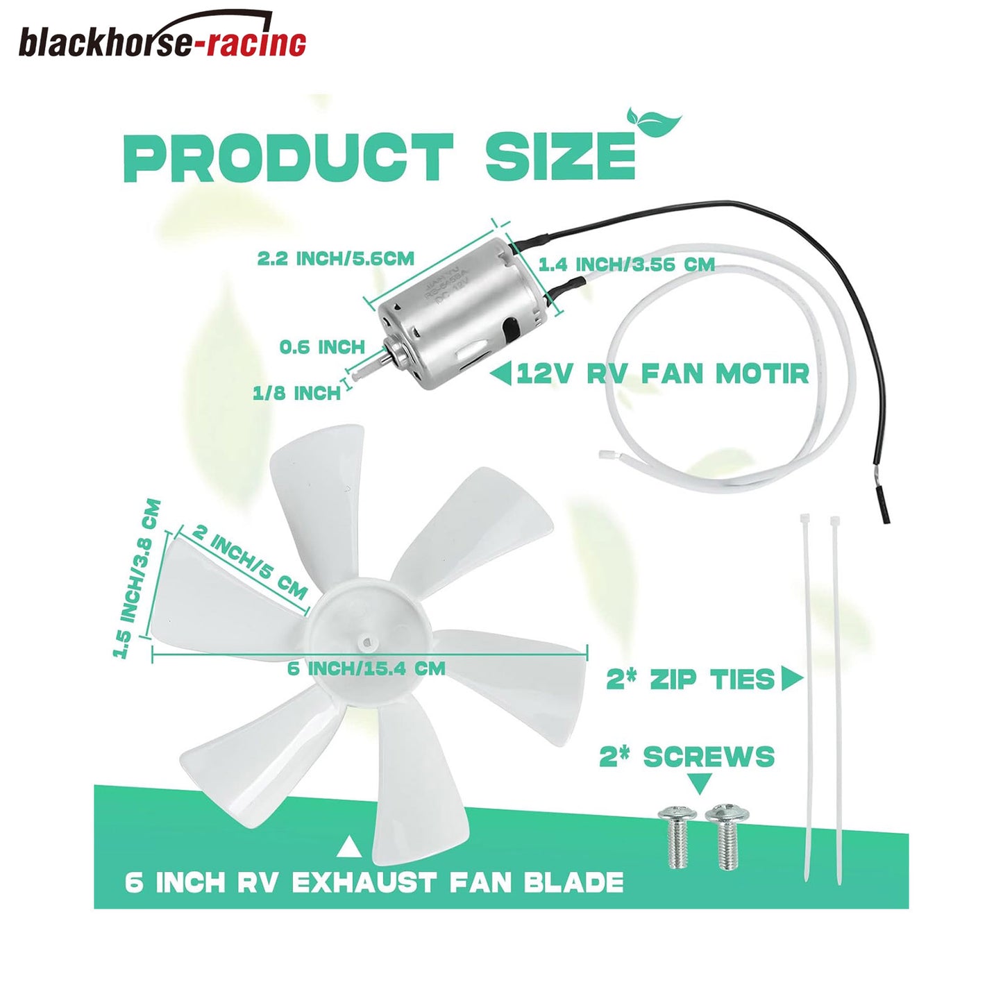 
                  
                    White 6 inch RV Fan 12V D - Shaft Replacement Camper Fan Blade Bathroom Fan Home Bathroom Mobile Home RV Motor
                  
                