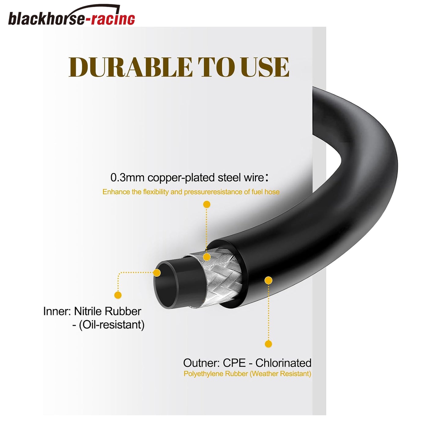 
                  
                    10FT 3/4" Fuel Transfer Hose,Farm Fuel Hose for Dispensing Gasoline Diesel Kerosene Biodiesel Black
                  
                
