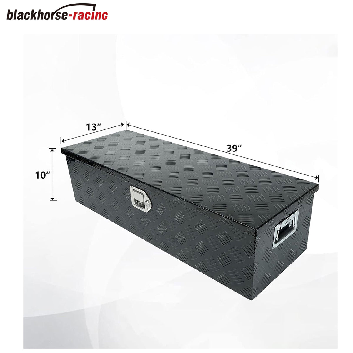 
                  
                    Confote 39-inch (approx. 99.1 cm) Heavy-Duty Aluminum Striped Electroplated Tool Box – Pickup Truck Lathe, RV Trailer Tool Box, Waterproof Square Storage Container with Side Handle, Lock and Key – 99.0 x 33.0 x 25.4 cm, Black
                  
                