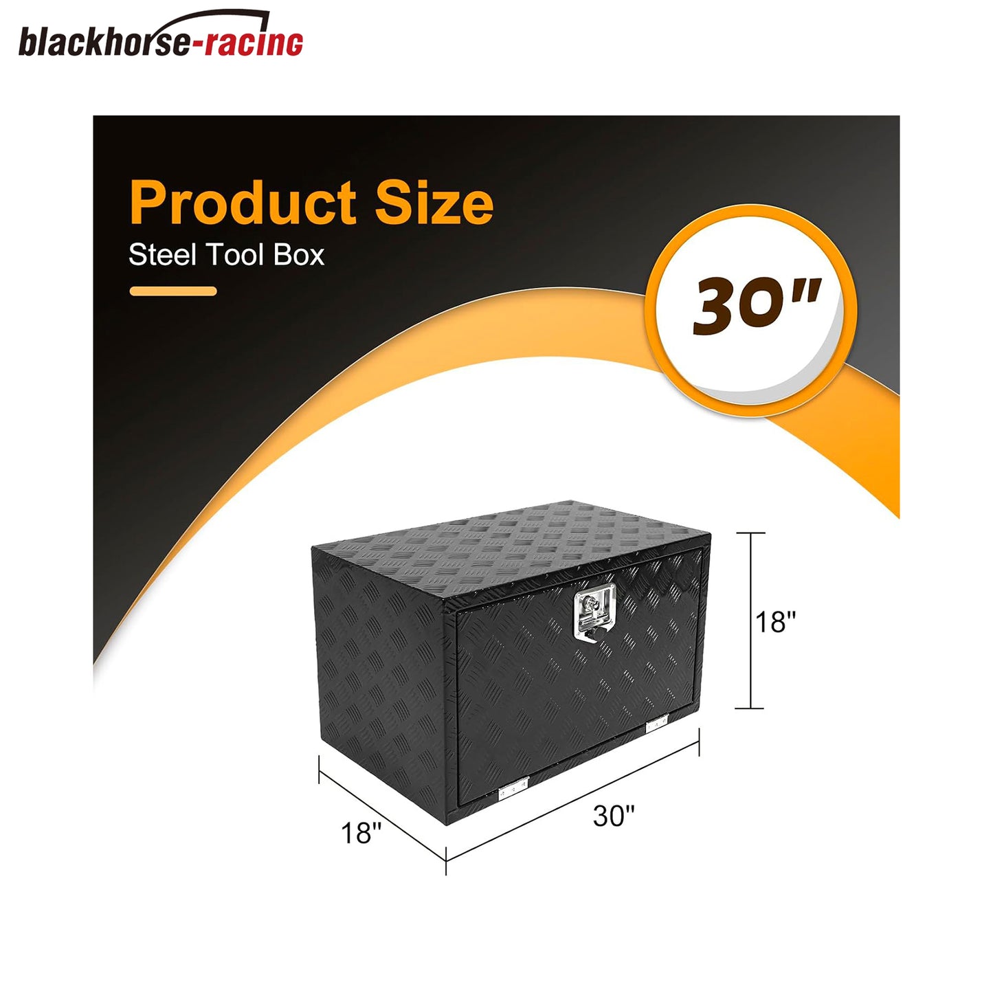 
                  
                    30-inch toolbox storage container with lock and key – suitable for pickup trucks, RVs, trailers, and heavy-duty waterproof black boxes.
                  
                