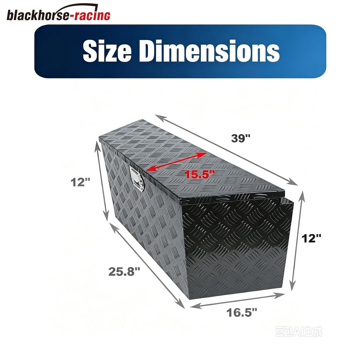 
                  
                    39-inch (approximately 99.1 cm) aluminum trailer tongue box – Heavy-duty toolbox with chest storage
                  
                