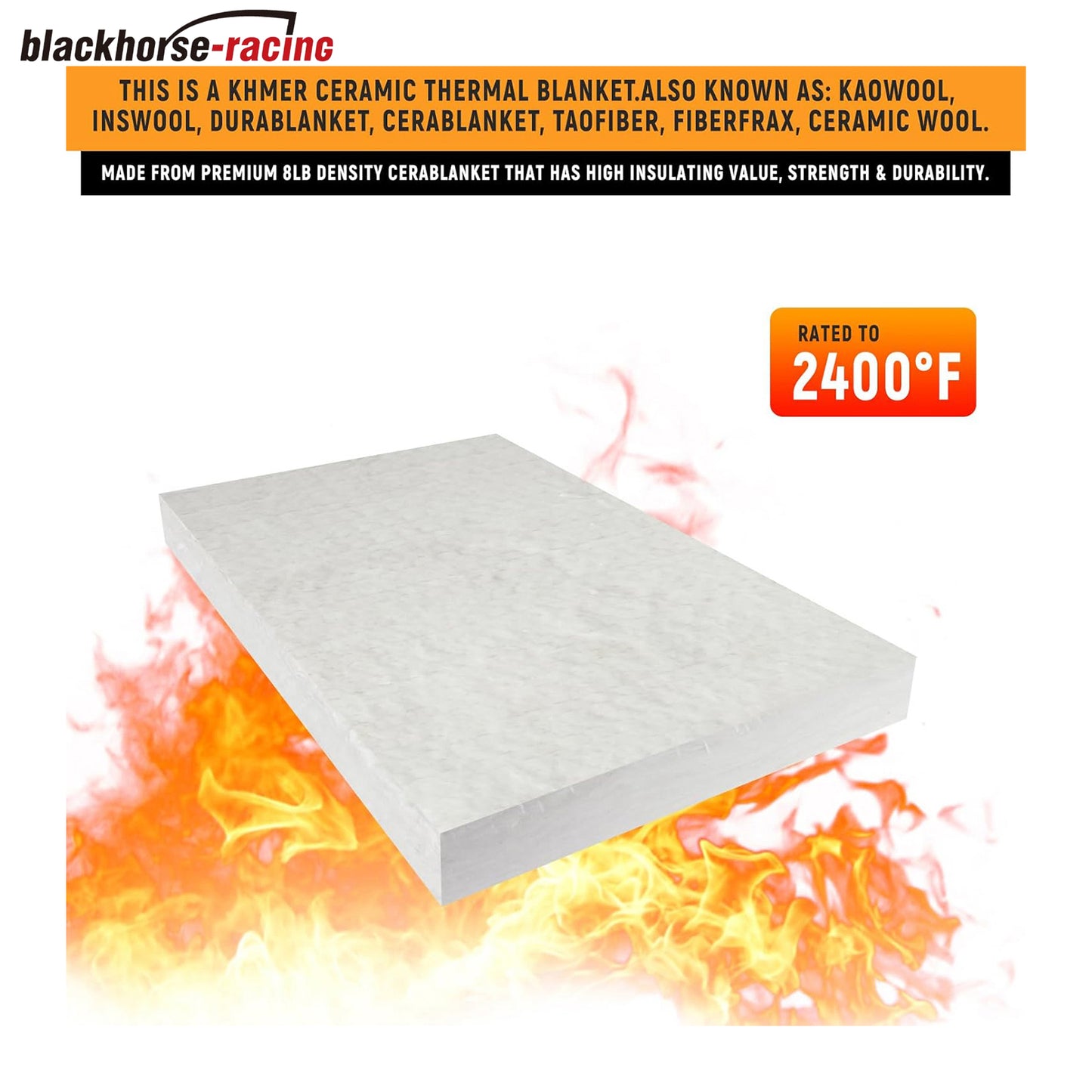 
                  
                    Ceramic Fiber Insulation Blanket 2" Thick x 15" x 24" 2400F Fireproof Insulation Blanket Fit for Furnaces, Kilns, Stoves, Fireplaces
                  
                