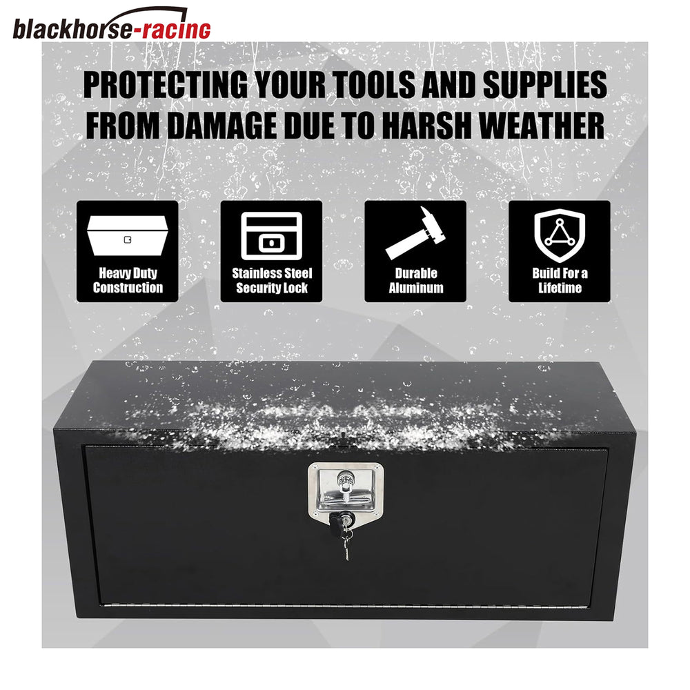 
                  
                    Black Steel Underbody Truck Tool Box with T-Handle Lock,Heavy Duty Truck Tool Box Truck Storage Organizer Tool Box Chest For Storage Smooth Surface,Waterproof-36"x 12"x 14" inch
                  
                