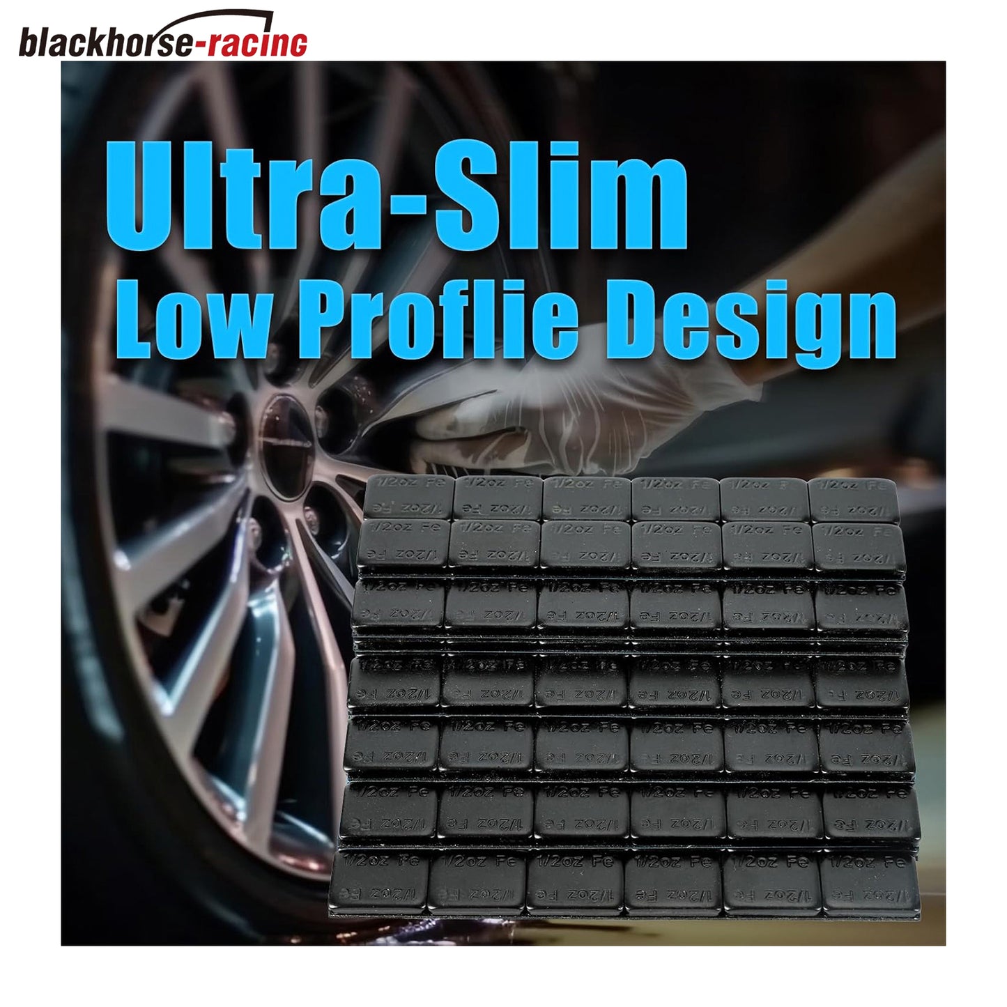 
                  
                    1/2oz. Stick on Wheel Weights, Black Tire Balancing Wheel Weights for Motorcycles, Cars, Trucks, SUVs, Low Profile, Total 360pcs 180oz.
                  
                