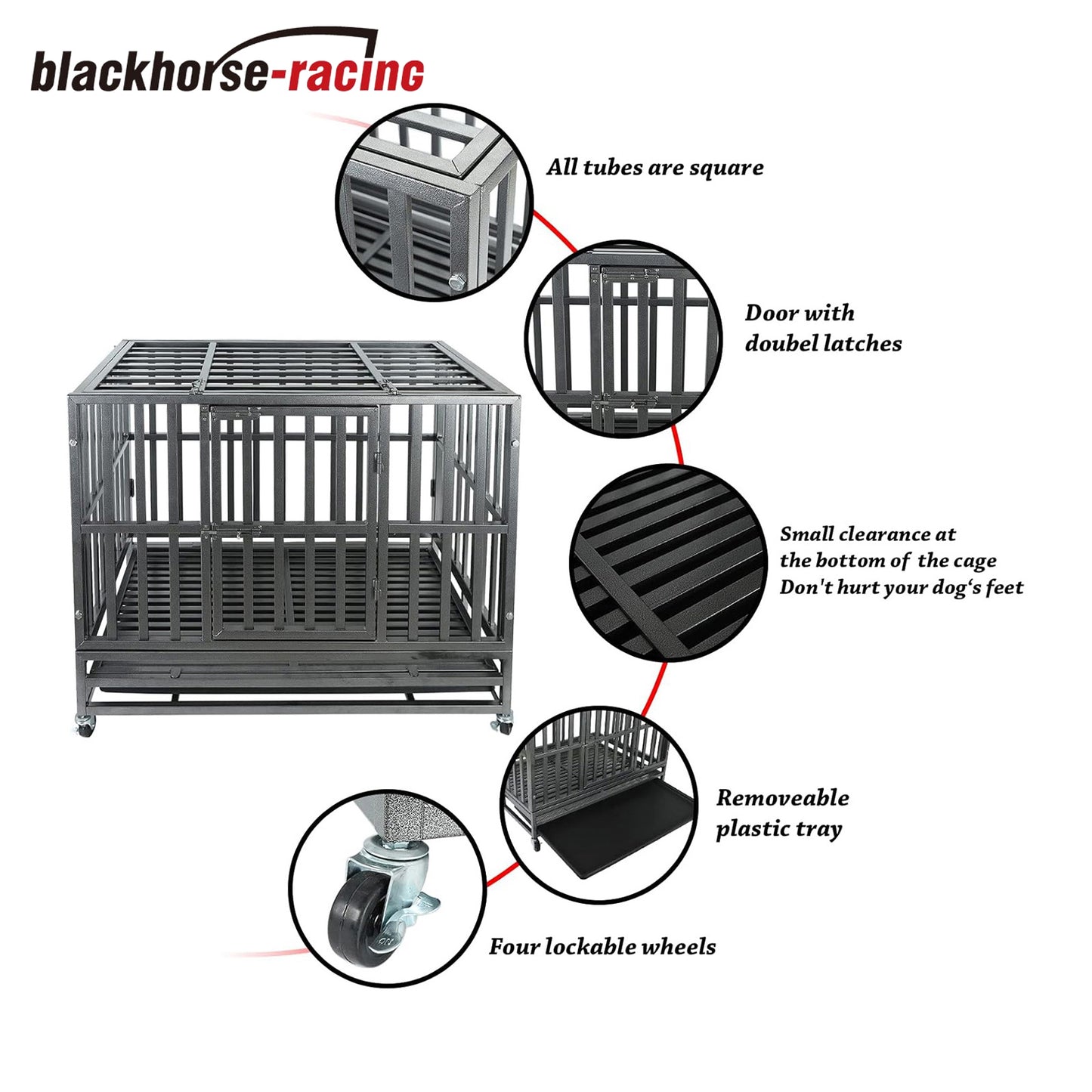 
                  
                    37Inch Heavy Duty Dog Cage Kennel Strong Metal Dog Cage
                  
                