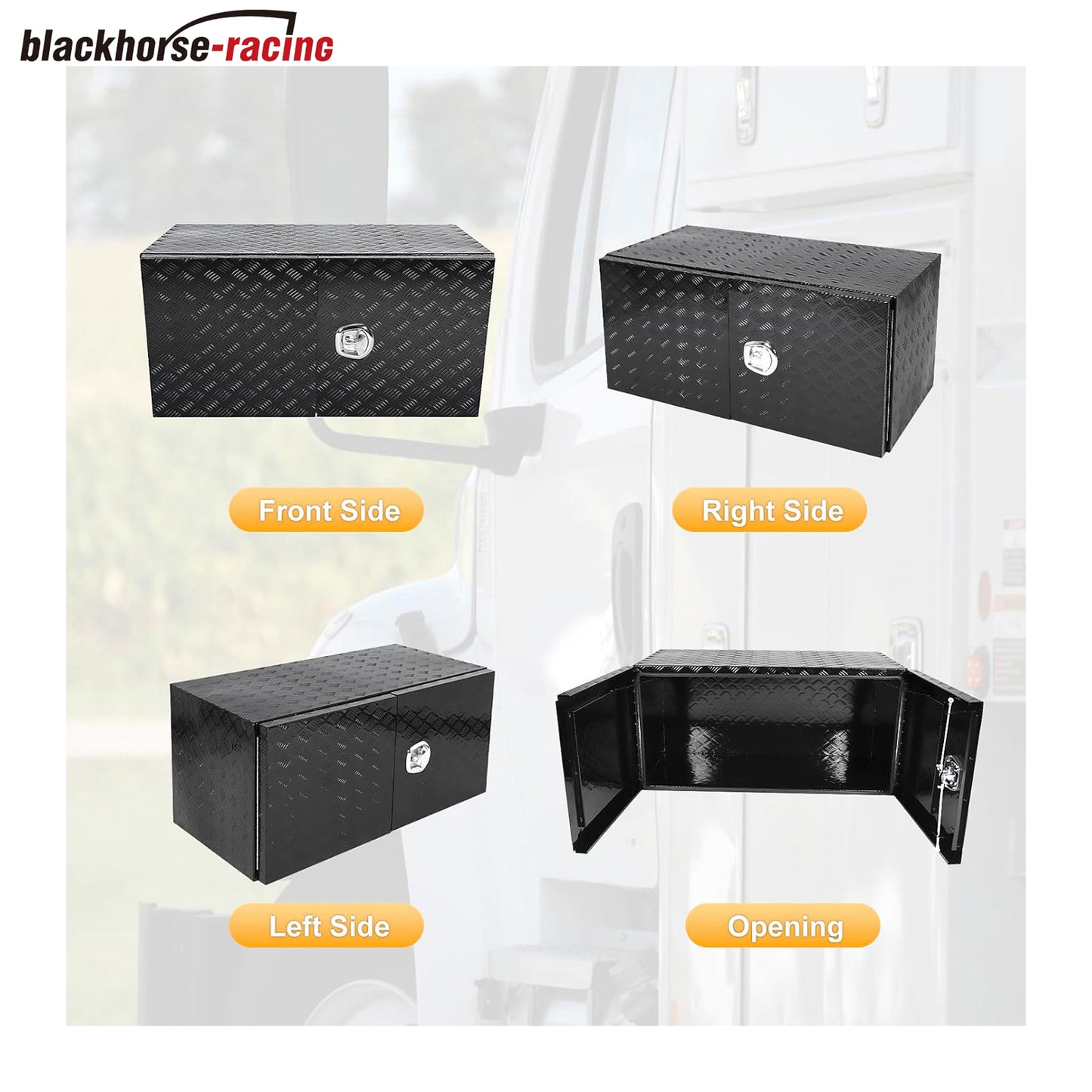 
                  
                    48 Inch Underbody Truck Box Aluminum with Barn Door,48" x 24" x 24" Tool Storage Organizer Toolbox For Pickup,Truck Bed,Van,Trailer,Heavy Duty Waterproof Black box
                  
                
