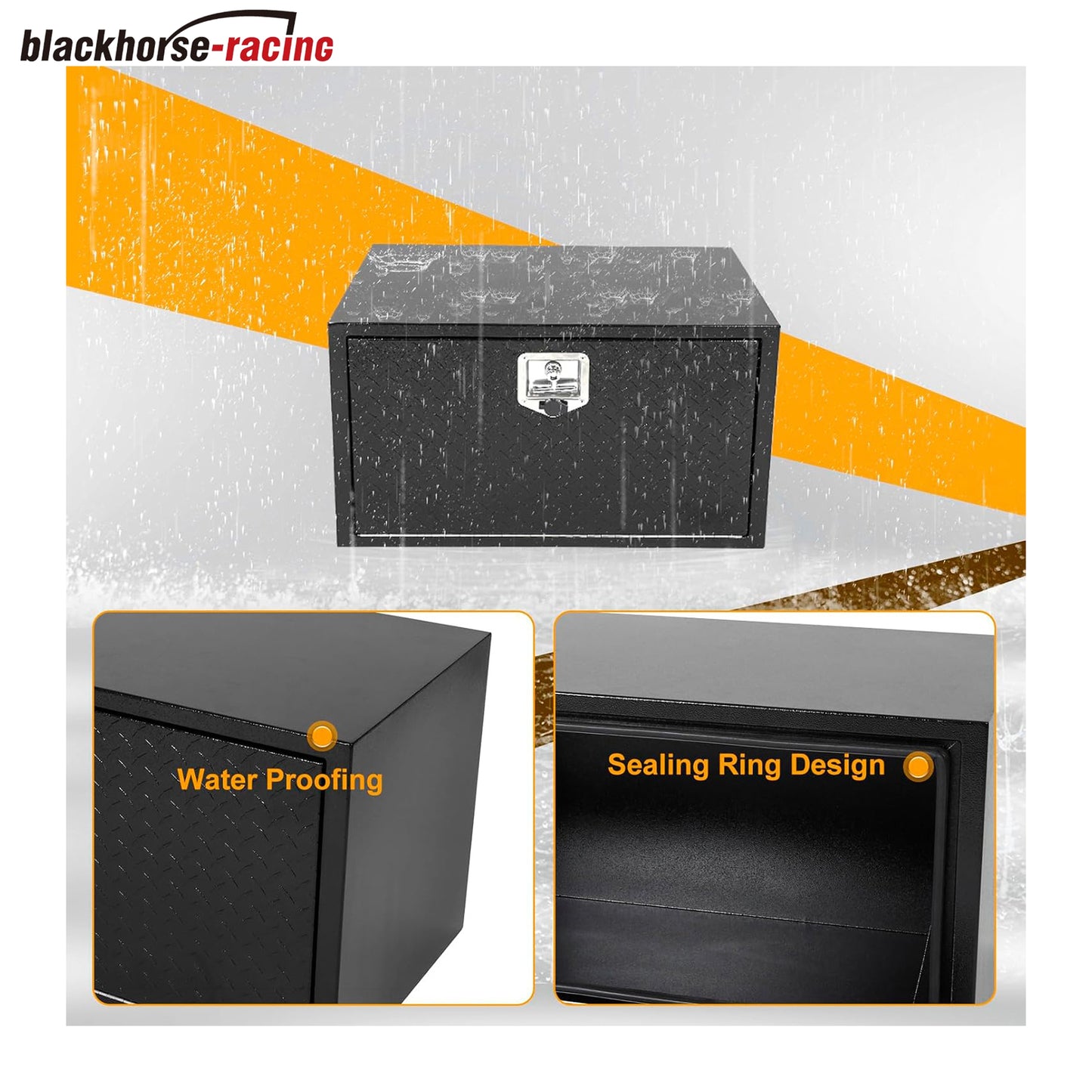
                  
                    Underbody Truck Tool Box Steel Storage Box,30 x 18 x 18 inch Tool Chest Organizer Box with Aluminum Door For Pickup,Truck Bed, RV, Trailer,Heavy Duty Waterproof Black toolbox w/Lock & Keys
                  
                