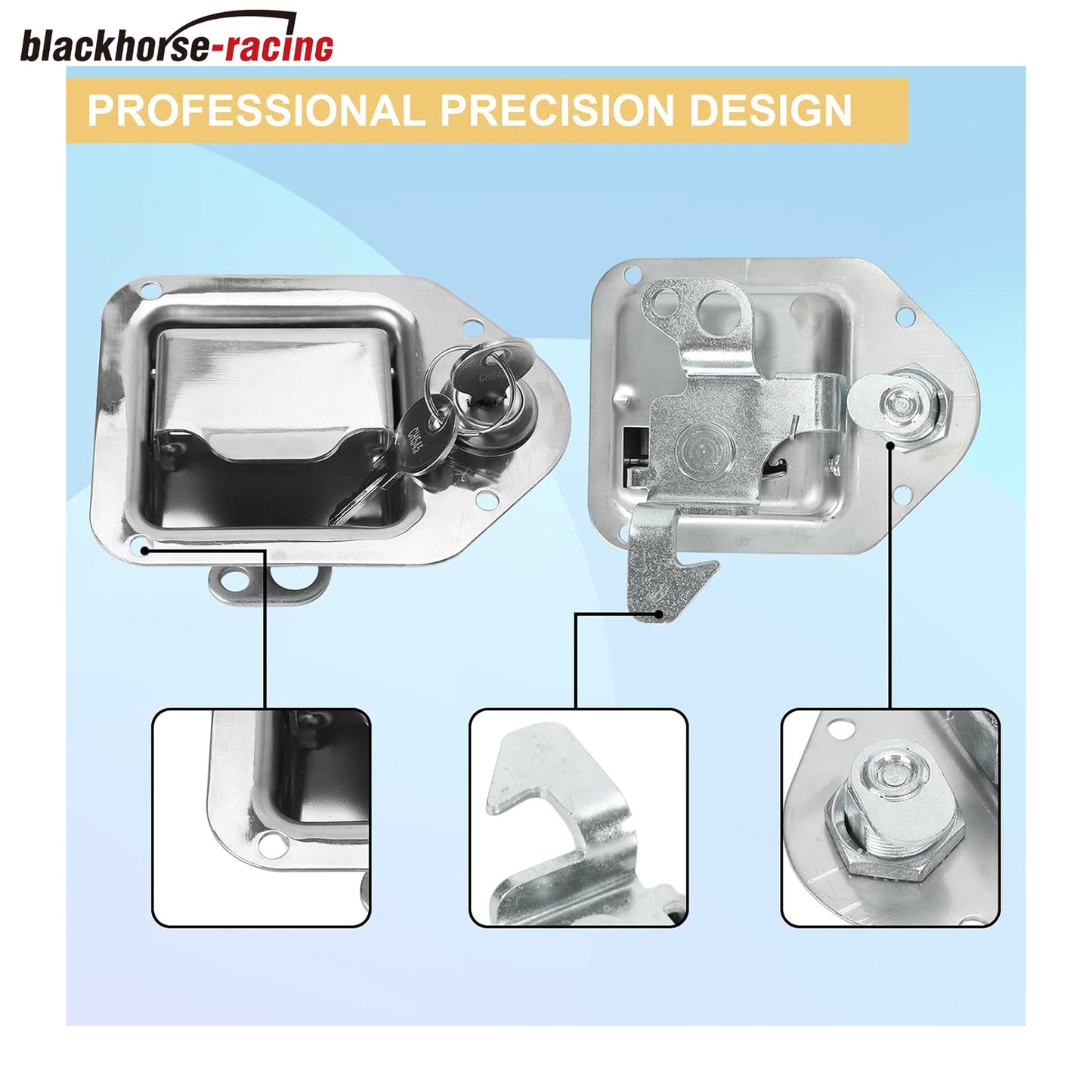 
                  
                    4.3 inch Truck Tool Box Latch Toolbox Replacement Stainless Steel Trailer Door Latch with Keys & Gasket,1 pcs
                  
                