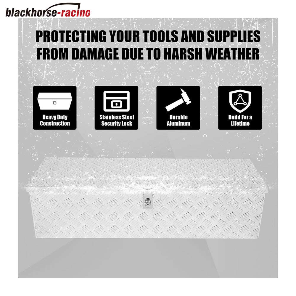 
                  
                    39 Inch Truck Tool Box Aluminum Stripes Truck Bed Tool box for Truck,Pickup,RV,Trailer,Waterproof Storage Organizer with Side-Handles,Lock and Keys-Silver
                  
                