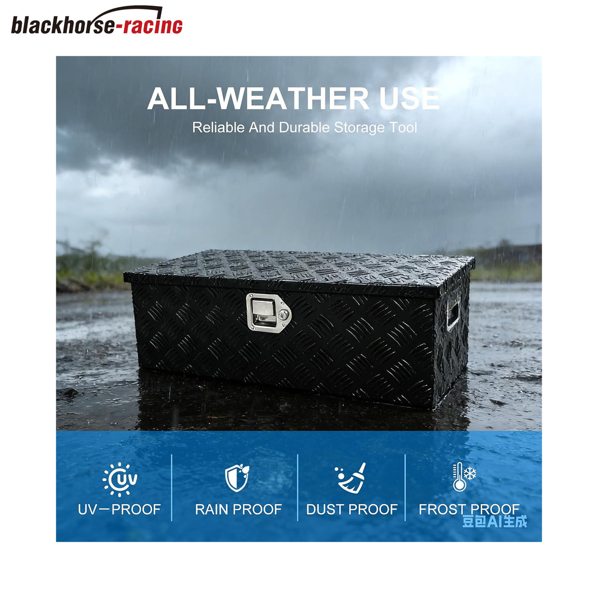 
                  
                    30 "x 33" x 10" – Black Heavy-Duty Aluminum Pickup Truck Tool Box
                  
                