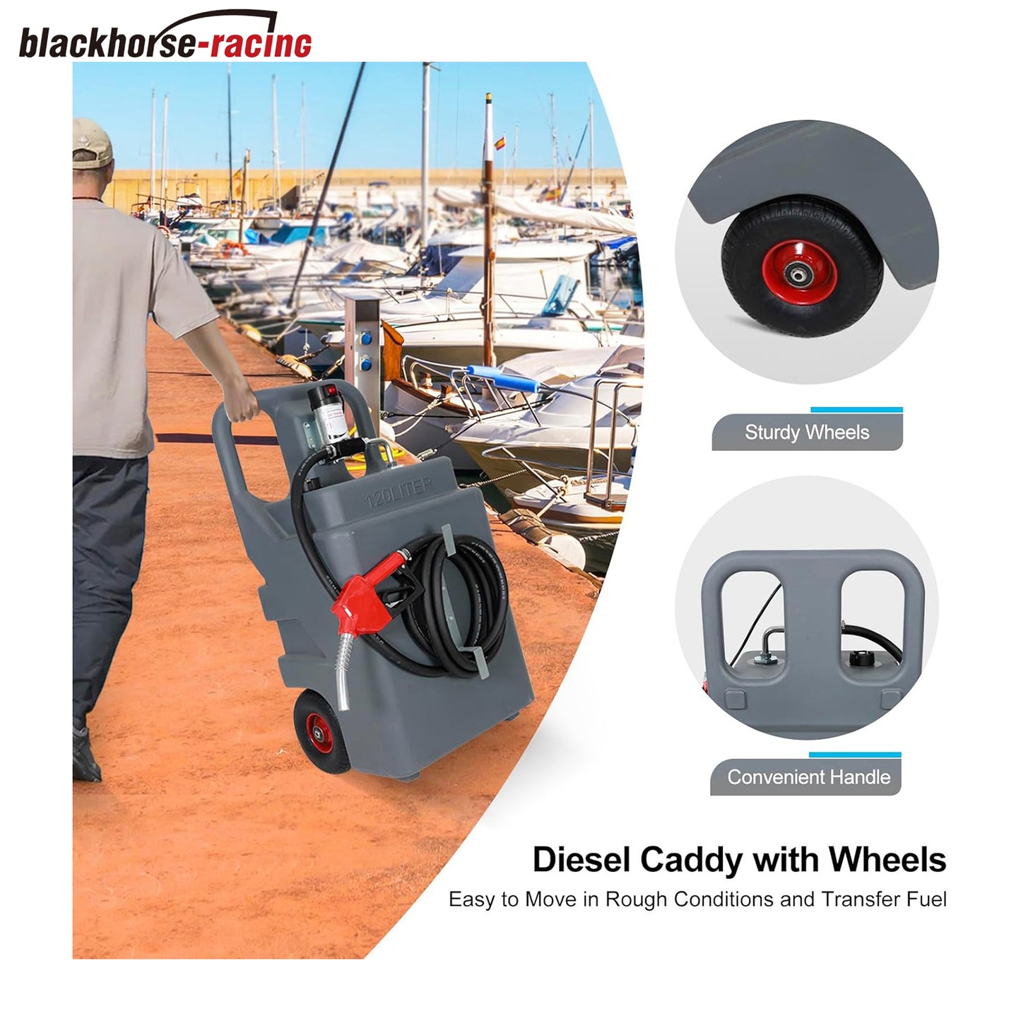 
                  
                    32 Gallon Diesel Fuel Caddy Tank with Pump, Portable Diesel Fuel Tank On-Wheels with 12V 10GPM Electric Transfer Pump, Auto Fueling Nozzle, Grey
                  
                