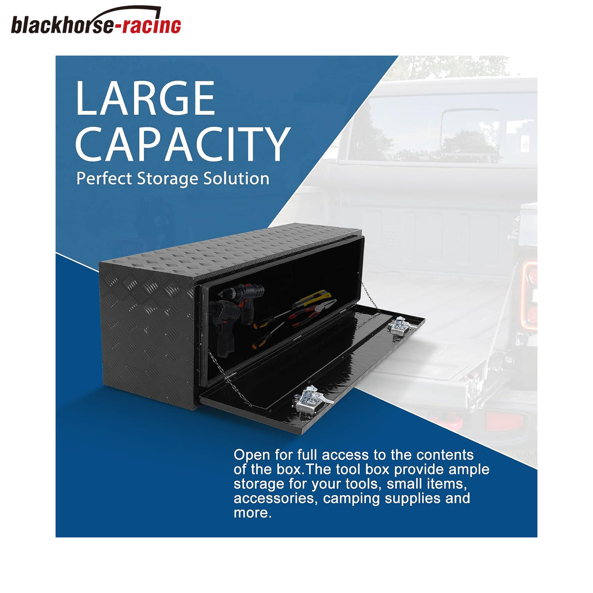 
                  
                    Confote Heavy-Duty Aluminum 5-Piece Truck Tool Kit – includes lock and key, under-body truck storage box, waterproof square storage shelf – suitable for pickup trucks, truck beds, RVs, and trailers.
                  
                