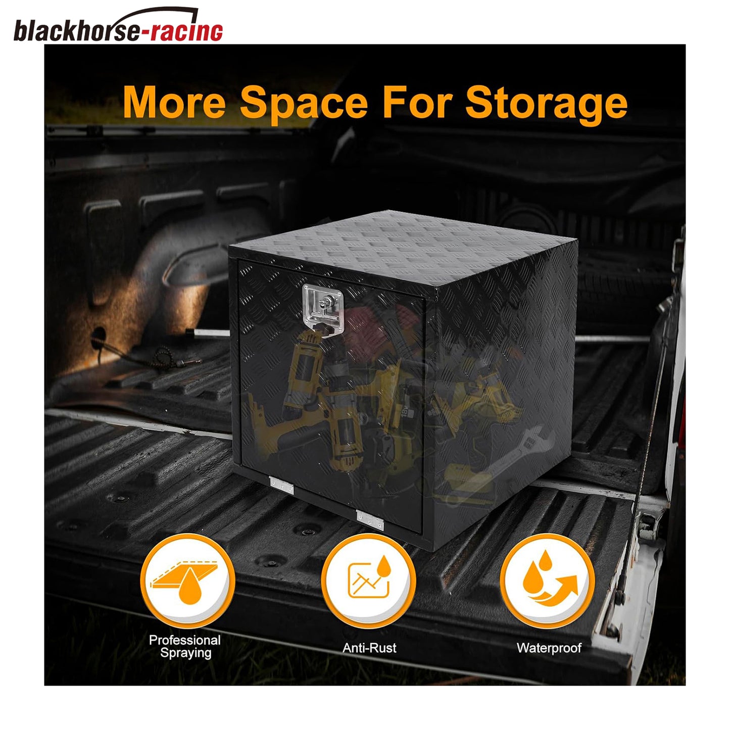 
                  
                    24 Inch Underbody Truck Tool Box Aluminum Storage Tool Box,24" x 24" x 24" Toolbox Organizer w/Lock and Keys For Pickup,Truck Bed, RV, Trailer,Heavy Duty Waterproof Black box
                  
                