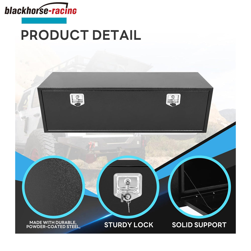 
                  
                    60 Inch Steel Black Underbody Truck Tool Box Pickup Truck Bed Storage, Waterproof Truck Tool Chest Box With Lockable T-Handle Latch for RVs, ATVs, Trailer & Truck (60"x18"x18")
                  
                