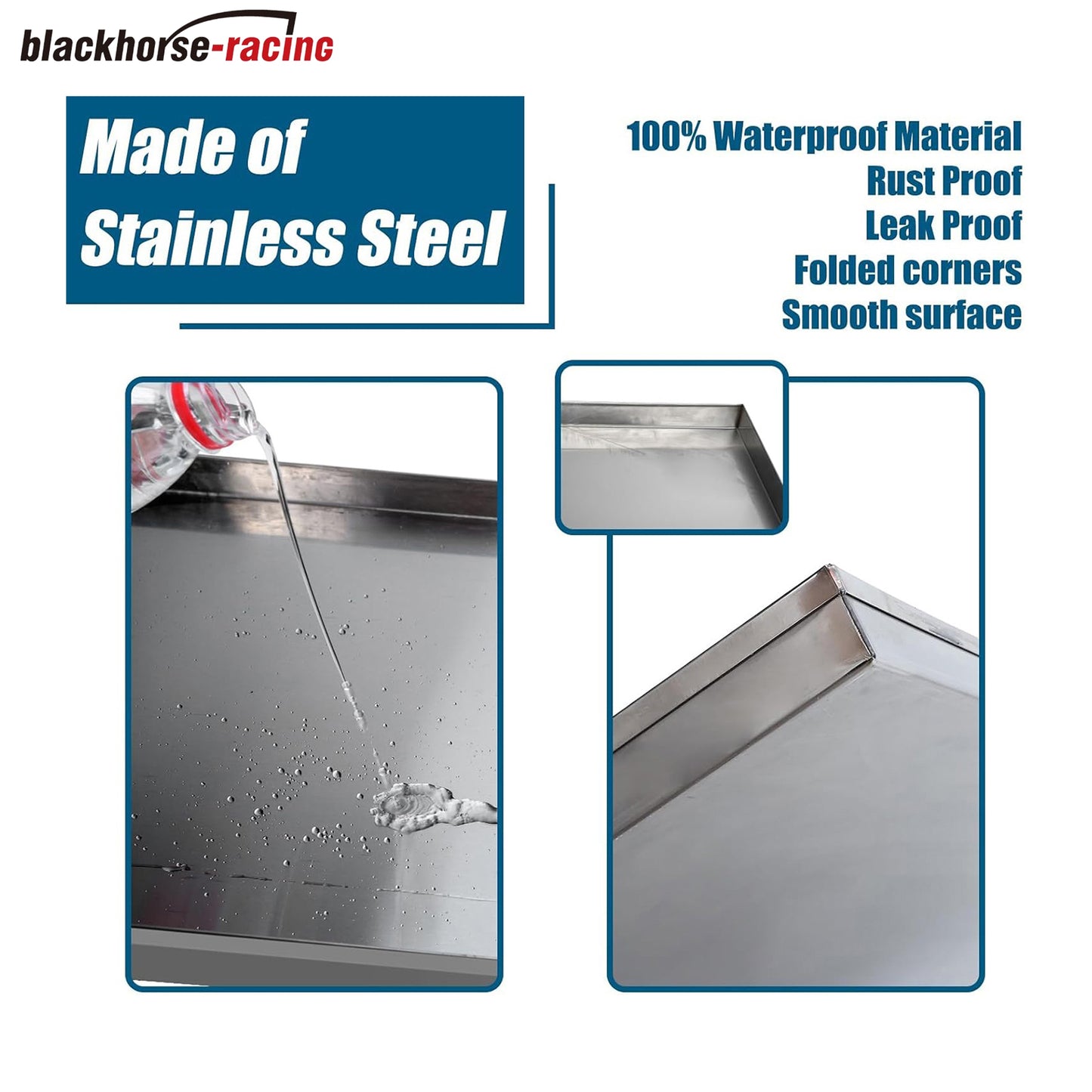 
                  
                    41.1"x26" Stainless Steel Tray Replacement Pan for Pet Cage Dog Crate Kennel, Flat Bottom Tray, Leakproof Line
                  
                
