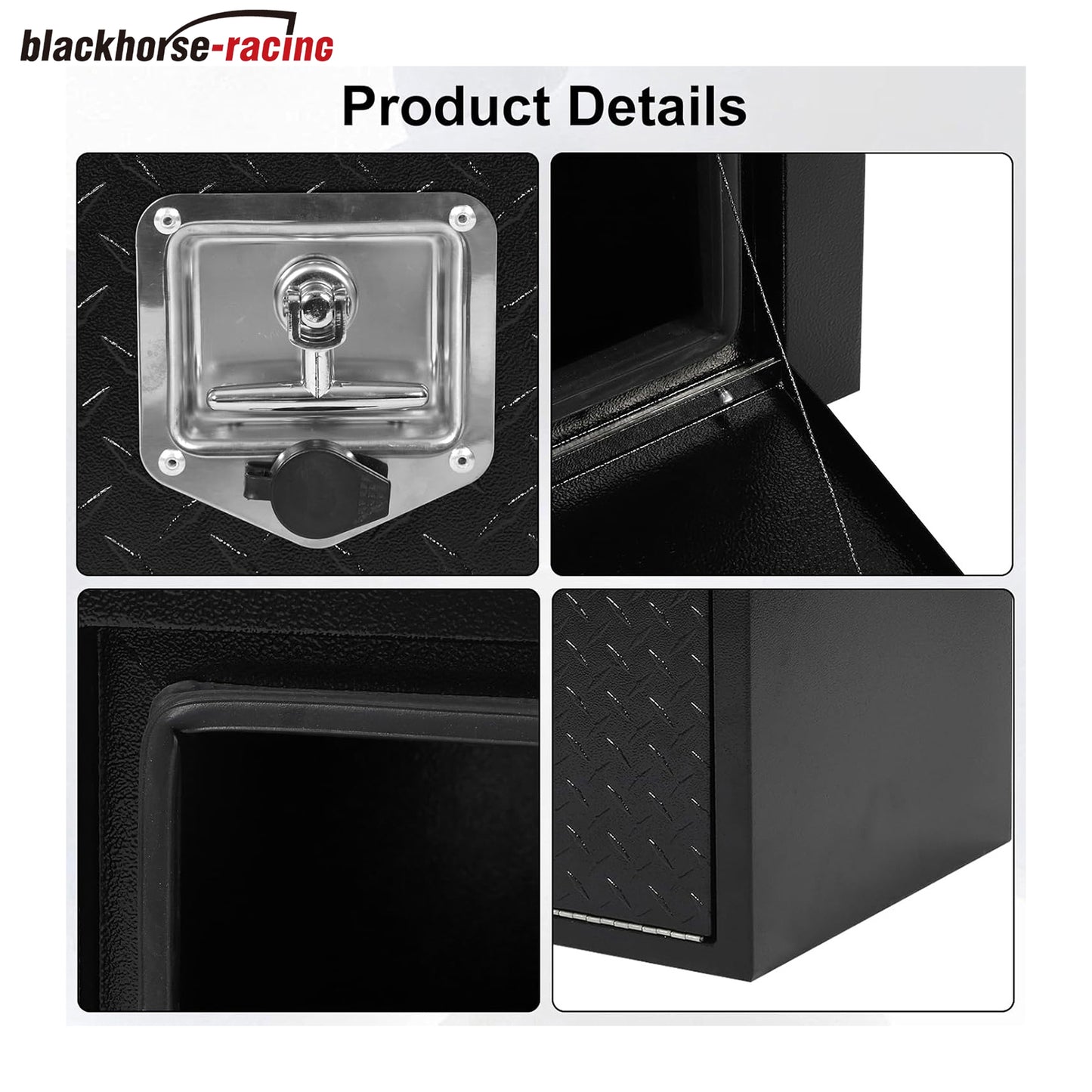 
                  
                    Black Steel Underbody Truck Tool Box with Aluminum Door, Heavy Duty Tool Box Organizer Chest with T-Handle Lock, 30 x 18 x 18 inch Waterproof Storage Box for Pickup, Truck Bed, RV, Trailer
                  
                