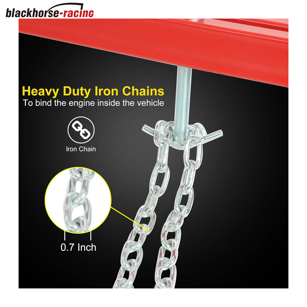 
                  
                    Engine Support Bar, 1100lbs Capacity Engine Transverse Bar Hoist for Motor Transmission, 2 Points Lift Holder and Dual Hooks
                  
                