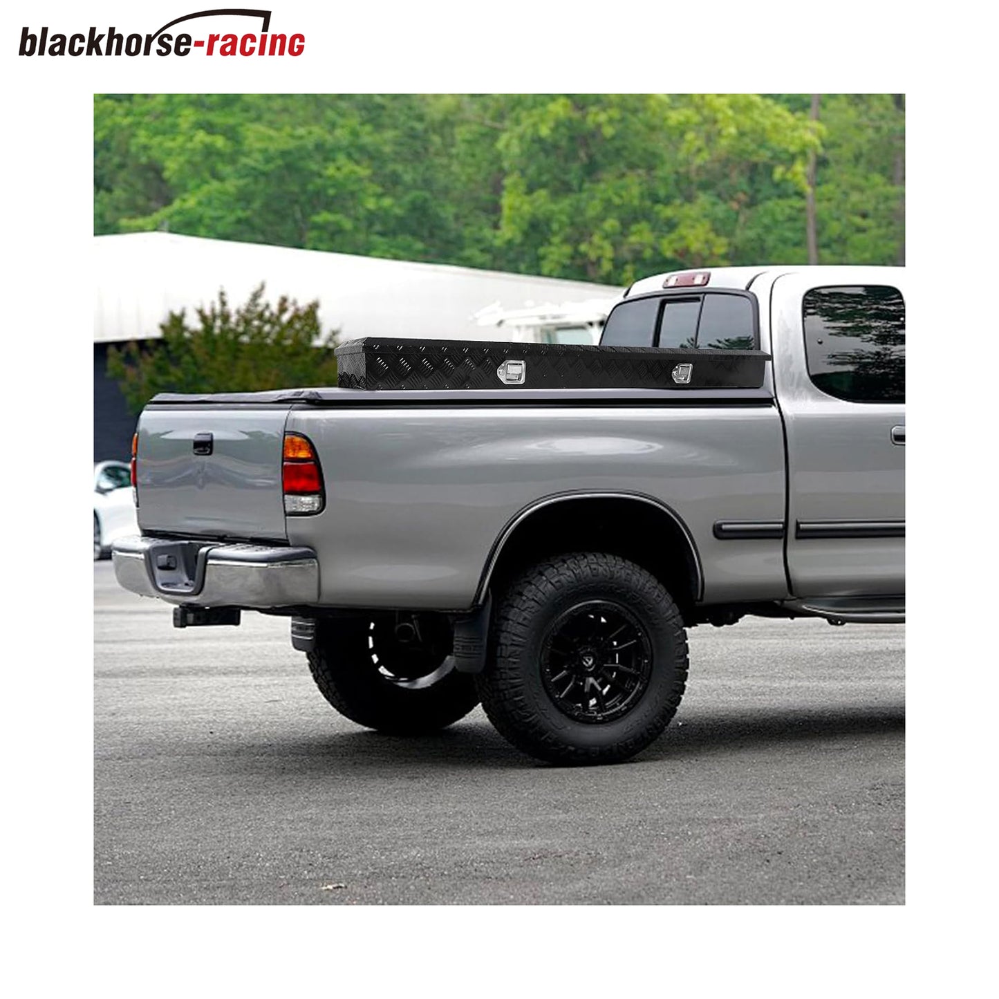 
                  
                    Side-mounted truck toolbox (182.88 cm × 30.48 cm) – Aluminum pickup truck toolbox; Towing storage strap with locked key (5 pieces) – Pedal – Black
                  
                