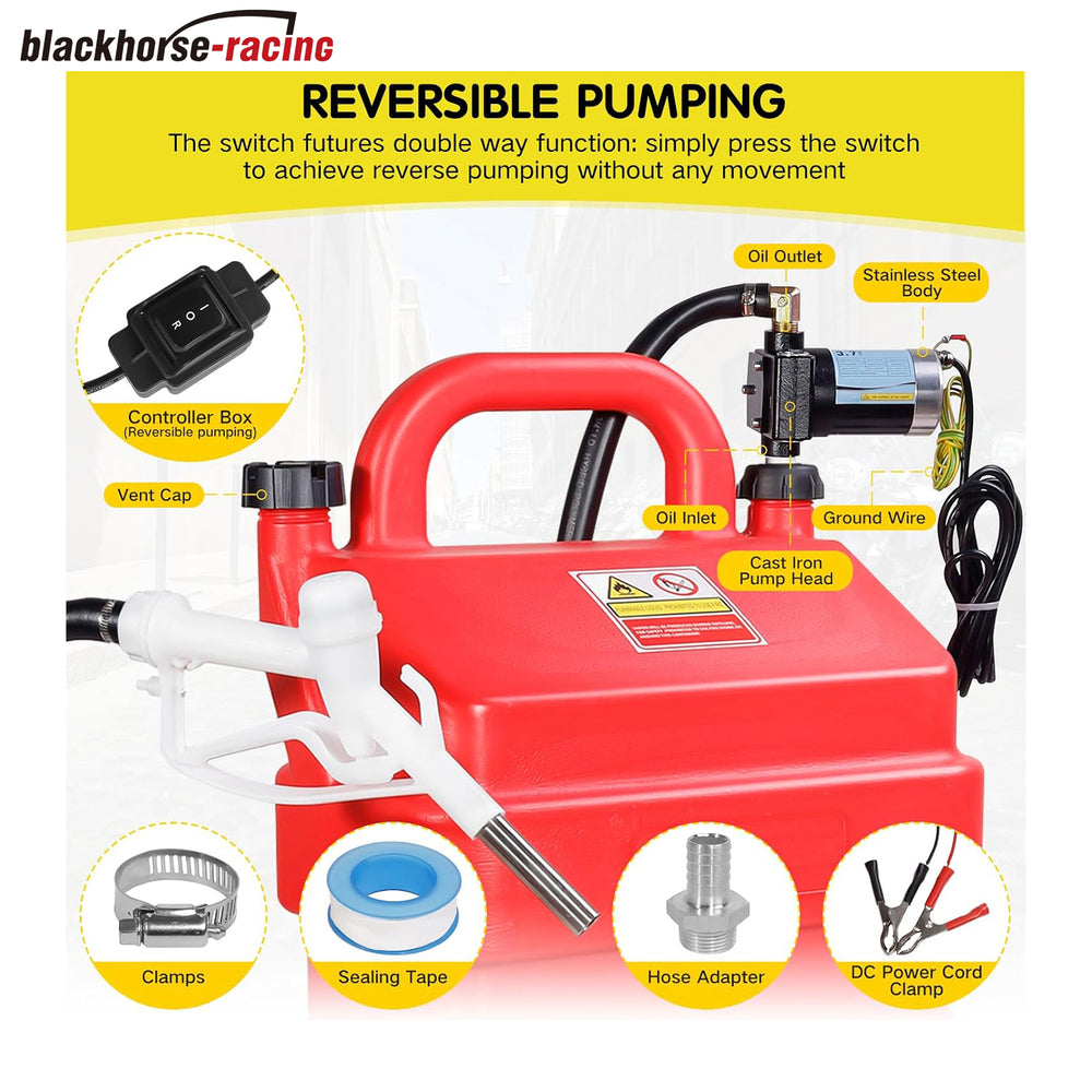 
                  
                    16 Gallon 60L Portable Fuel Caddy Tank with 12V DC Electric Gasoline Diesel Fuel Transfer Pump, Switch Control, Wheels, for Gasoline Diesel Kerosene & More
                  
                