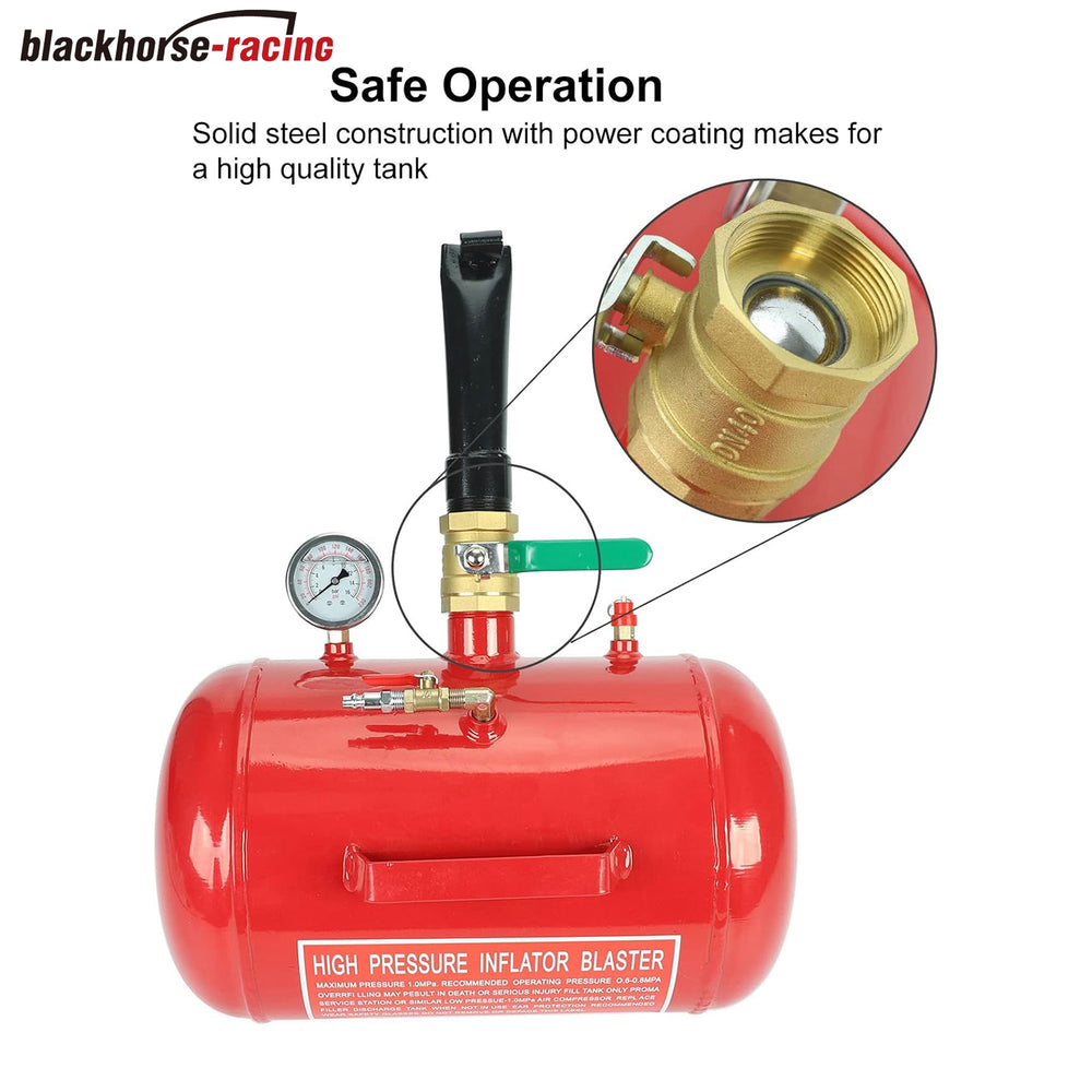 
                  
                    5 Gallon Air Tire Bead Seater - 145PSI Blaster Tool Seating Inflator w/Gauge Car Truck ATV Tank Heavy Duty - Red
                  
                