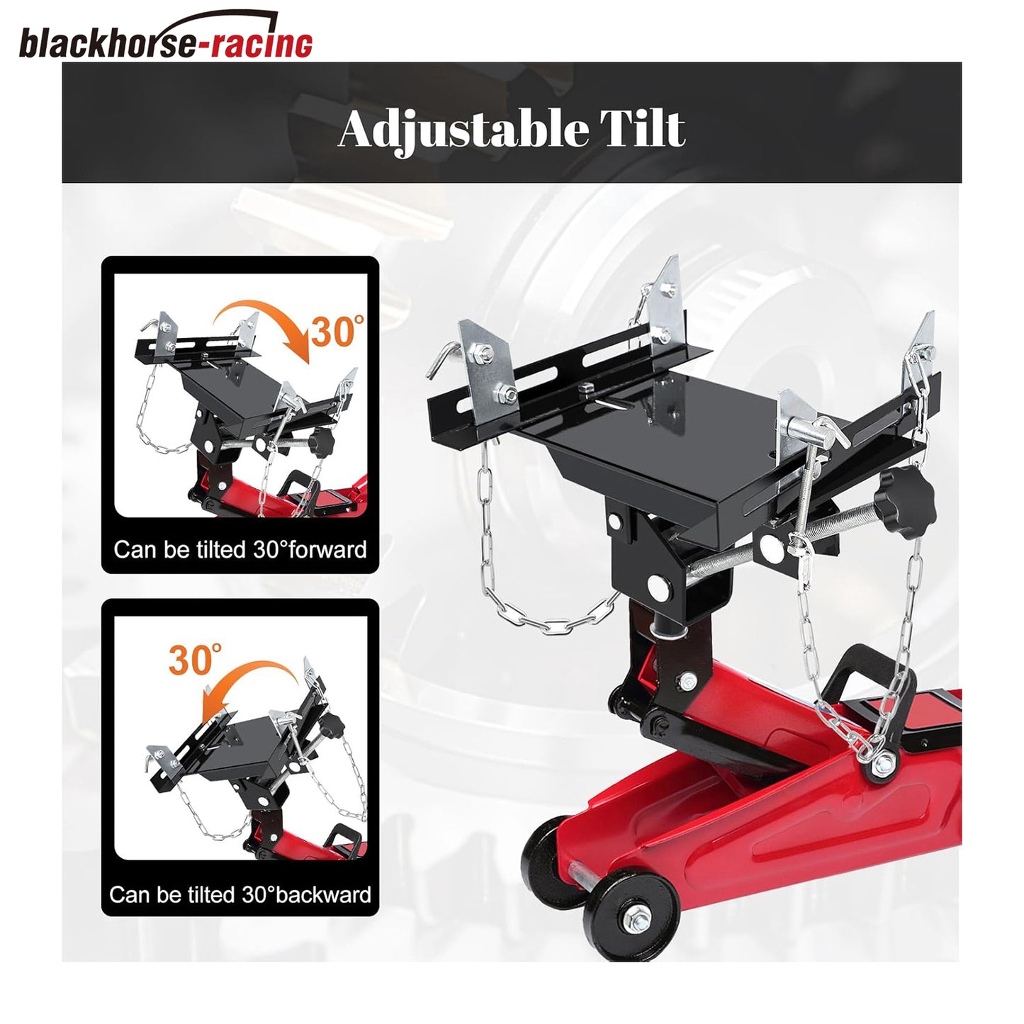 
                  
                    Transmission Jack Adapeter, 1100lbs Gearbox Removal Adaptor for Hydraulic Floor Jack Conversion with 1-5/32" Removable Saddle Shaft and Double Safety Chains
                  
                