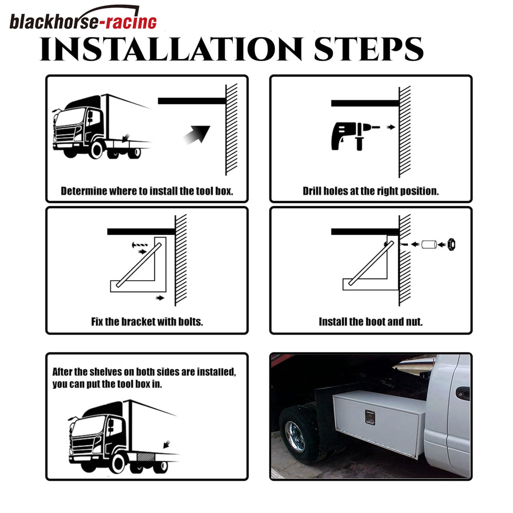 
                  
                    Underbody Truck Tool Box Mounting Brackets Kit, Welded Formed Steel Mounting Brackets with Screws Spacers and Sleeves Bolts for Underbody Truck Bed Tool Box, 17.7X 17.7 Inch, Set of 2
                  
                