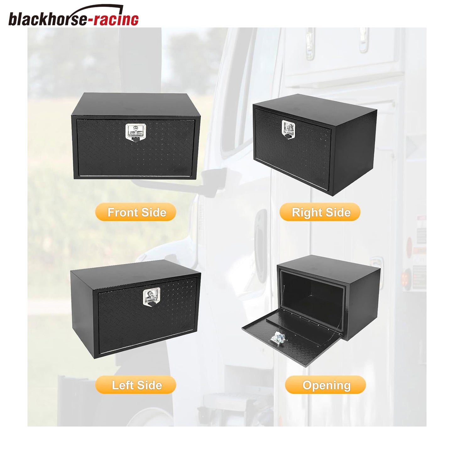 
                  
                    Underbody Truck Tool Box Steel Storage Box,30 x 18 x 18 inch Tool Chest Organizer Box with Aluminum Door For Pickup,Truck Bed, RV, Trailer,Heavy Duty Waterproof Black toolbox w/Lock & Keys
                  
                