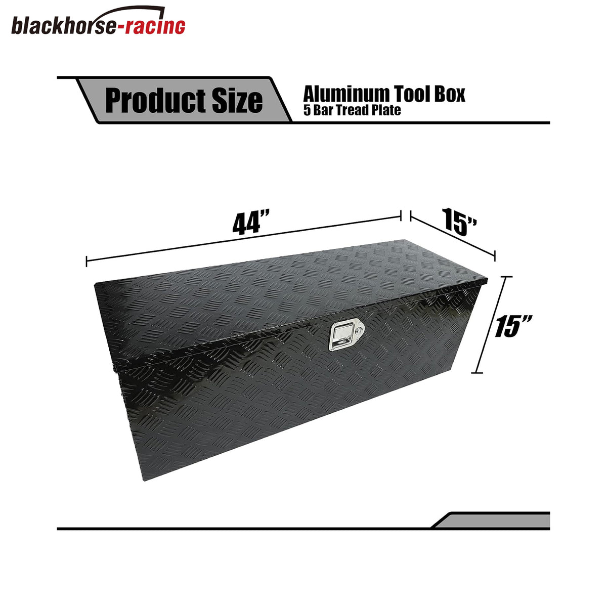 
                  
                    44-inch black-aluminum truck toolbox – pickup truck storage bin; includes waterproof base box with lock and key; suitable for RVs, ATVs, trailers, and trucks (44 "x 15" x 15")
                  
                