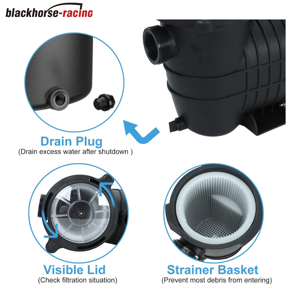 
                  
                    1.5 HP In/Above Ground Swimming Pool Pump, 110V 5580GPH Single Speed Pool Water Pumps lnground Above Ground with Filter Basket
                  
                