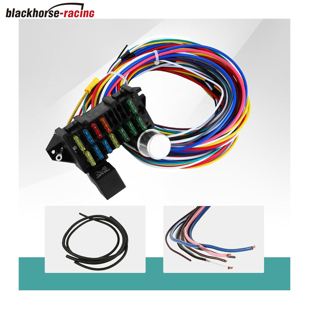Universal 12 Circuit Wiring Wires Harness Fit for Muscle Car Hot Rod Street Rod XL Wires