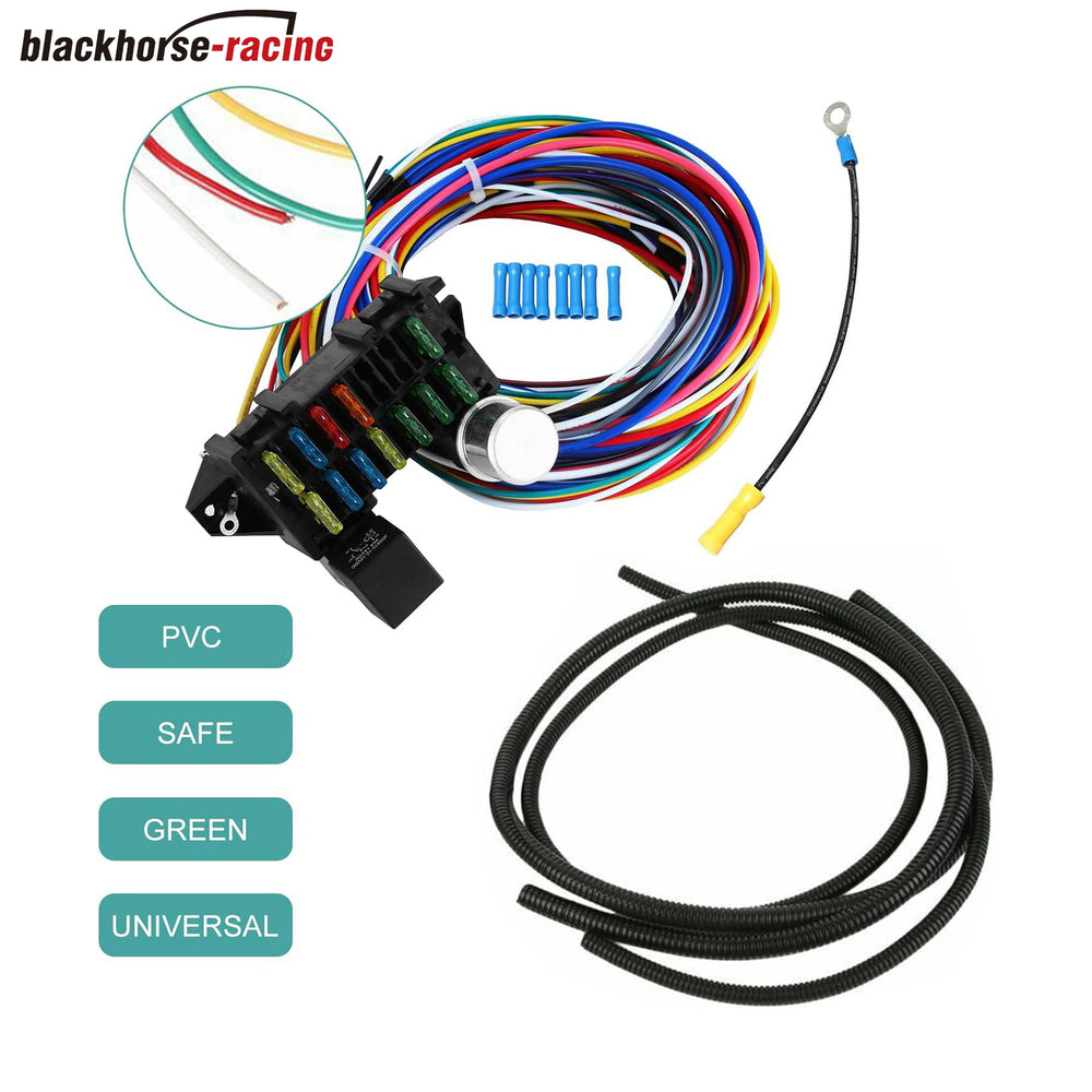 
                  
                    Universal 12 Circuit Wiring Wires Harness Fit for Muscle Car Hot Rod Street Rod XL Wires
                  
                