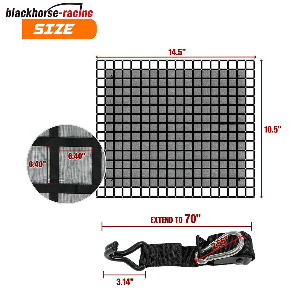 Heavy Duty Truck Cargo Net - 10.5' x 14.5' 1500lbs Capacity XL Cargo Net for Pickup Truck Bed, SUV, Jeep & Trailer with Buckles & S-Hooks & Strap