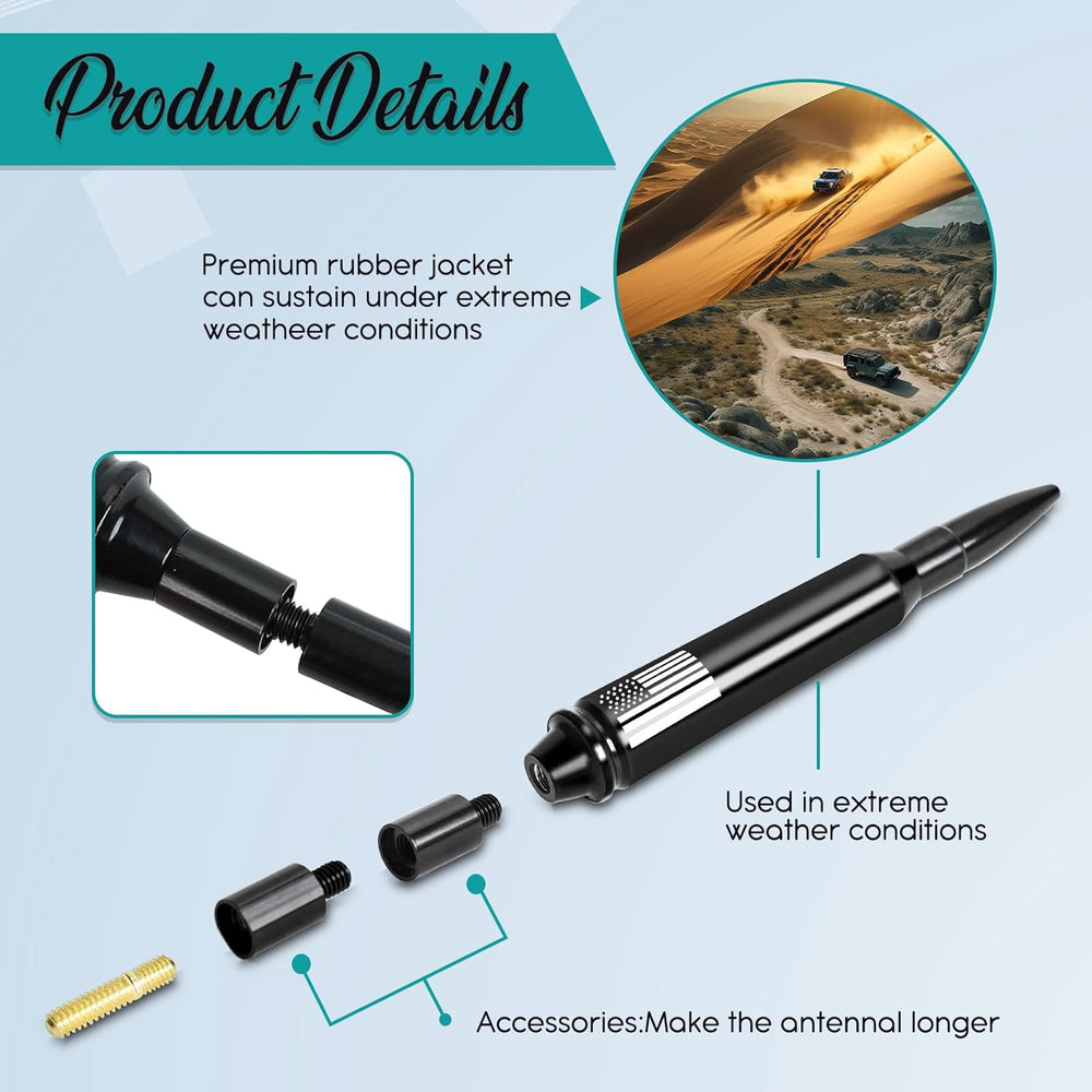 
                  
                    5.7" Short Antenna for Car Truck Compatible with F150 2009-2023 and Silverado 1500 2500 3500, Radio Antenna Accessories
                  
                