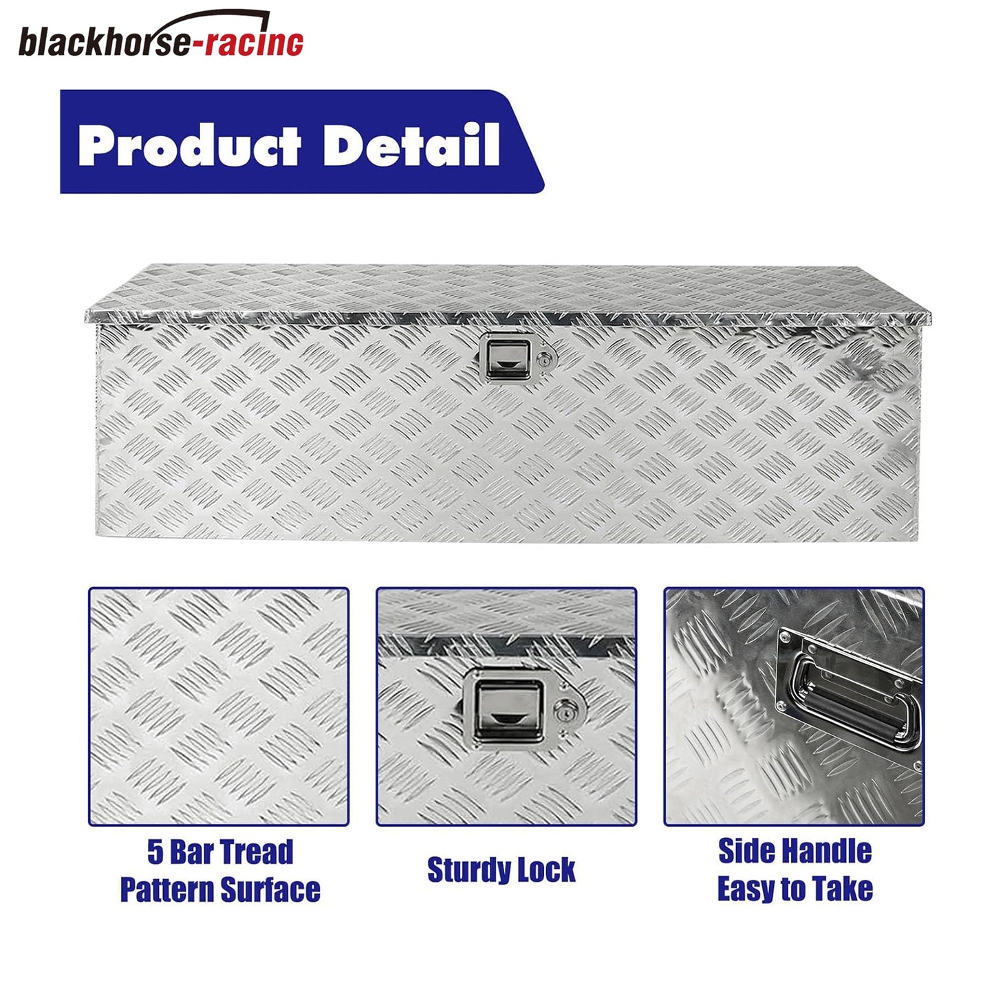 
                  
                    48"x15"x15" X-large Silver Aluminum Pickup Truck Bed Tool Box Trailer Storage Trailer Flat Bed with lock & Key
                  
                