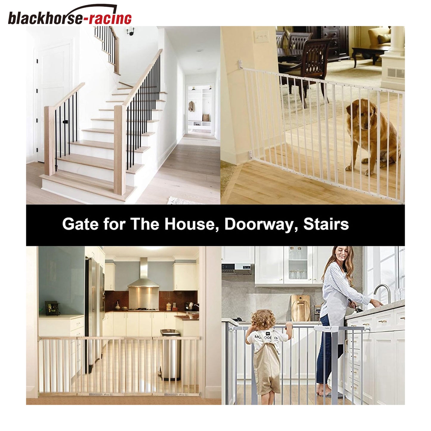 
                  
                    Wooden Freestanding Foldable Dog Gate, 24 inch 4 Panels, Step Over Safety Fence for Doorways, House, Stairs, Foldable Pet Gate w/ 2PCS Support Feet
                  
                