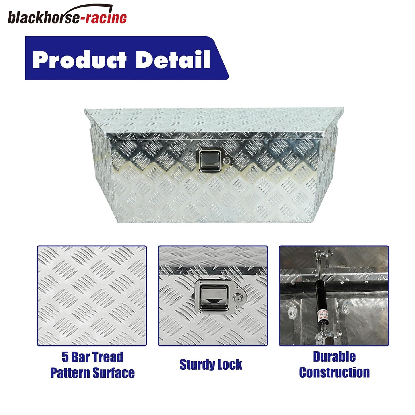 
                  
                    39"X15.4"X12" Silver Aluminum Pick-Up Truck Bed Tool Box Wide Utility Trailer Tongue Storage Tool Box 5 Bar Tread
                  
                